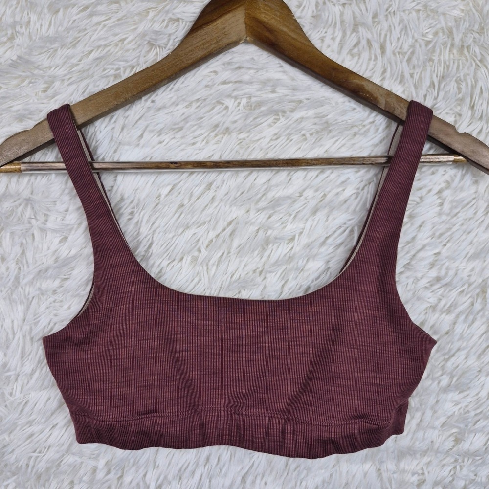 Vuori Lux Rib Daily Sports Bra Dark Berry Heather VW1002 Small